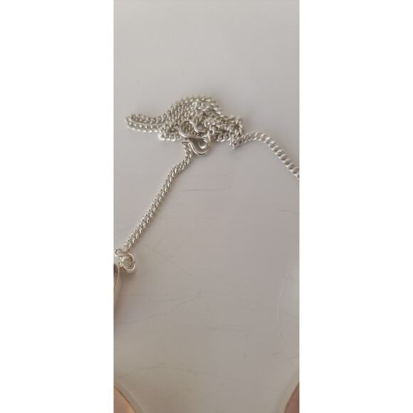 Elegant Rose Quartz Necklace - Sterling Silver Statement Jewelry - Picture 5 of 12